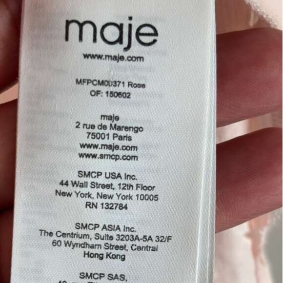 Maje Women Broderie Anglaise Shirt Pink Size Xs/Small - Picture 9 of 12